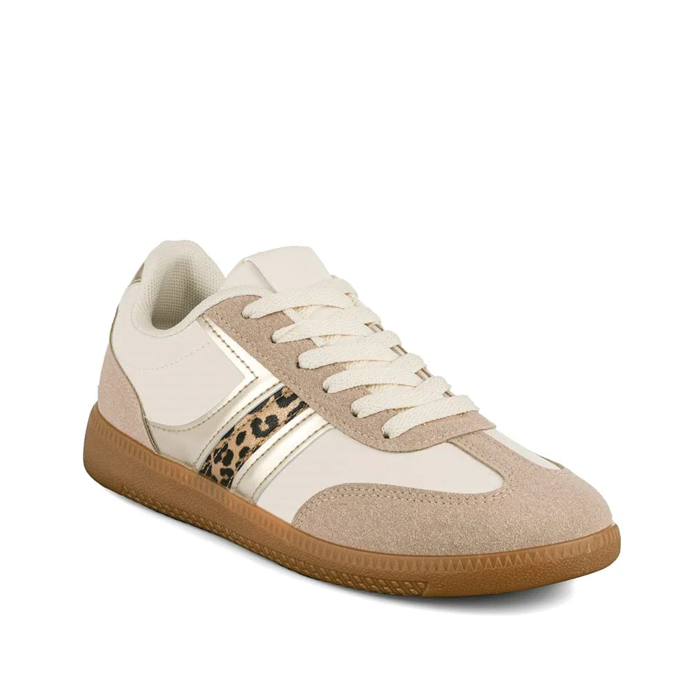 Tenis Mujer Weide plataforma casual de cuero PU verde con suela antideslizante y cordones