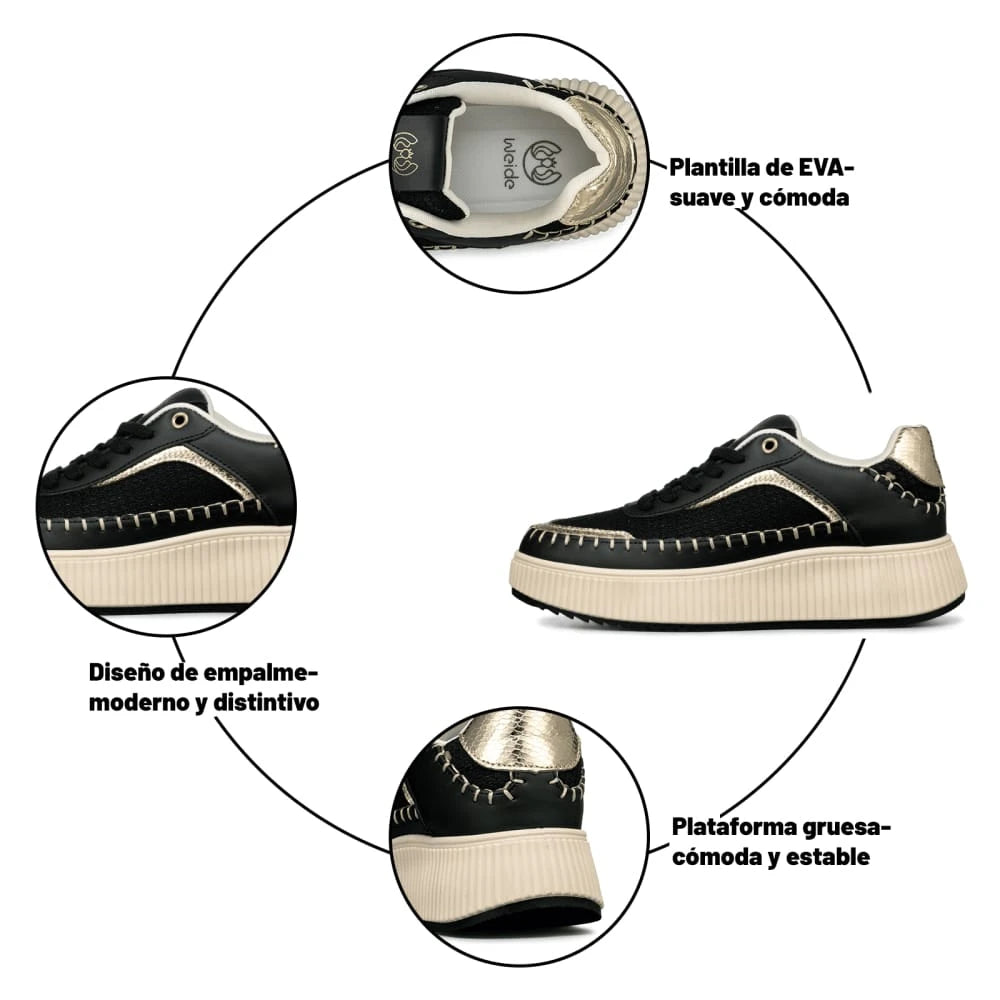 Tenis Plataforma Mujer Weide MXHX520