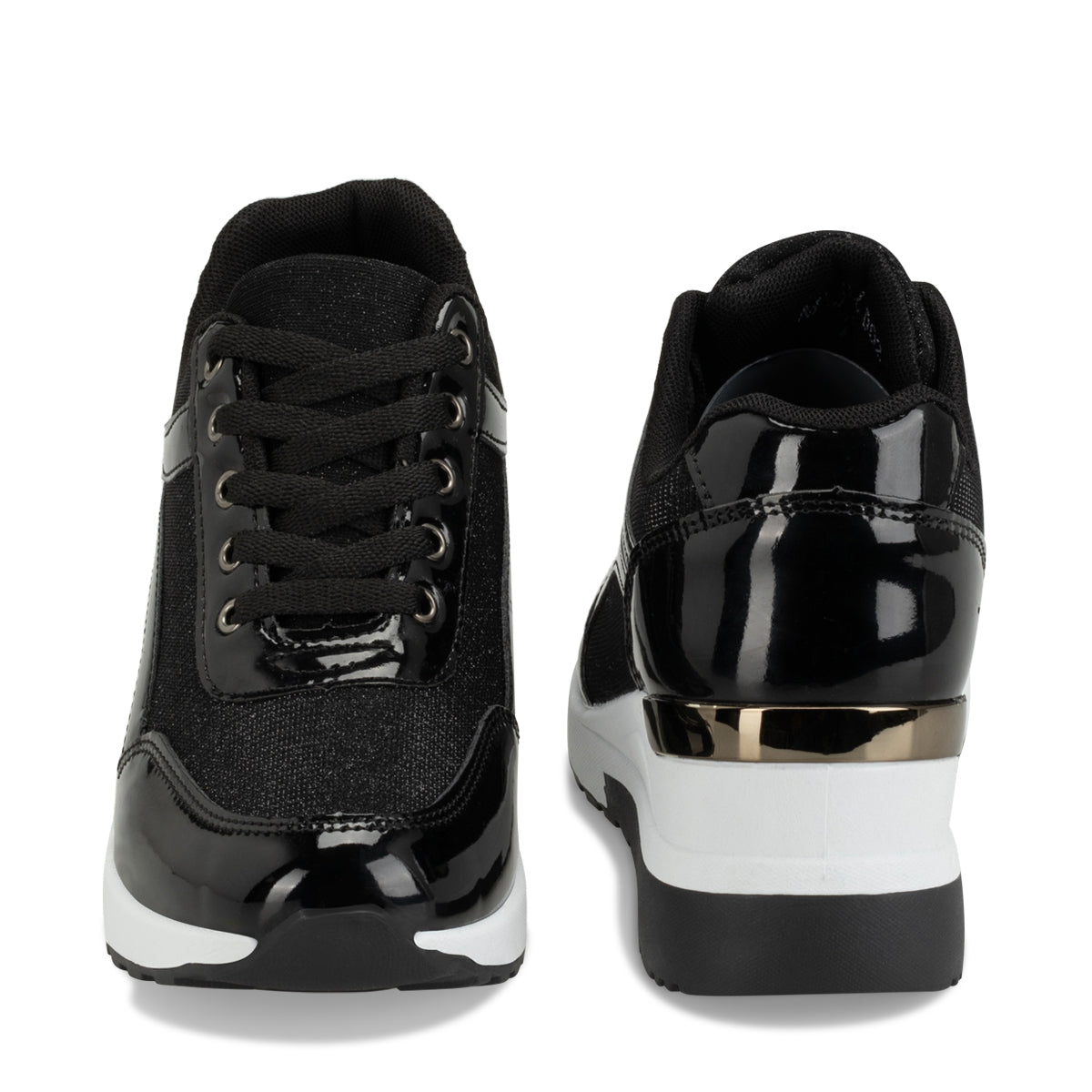 Tenis Mujer Weide MXJLL002 elegantes zapatillas deportivas casuales con cuña de 5 cm y lentejuelas brillantes