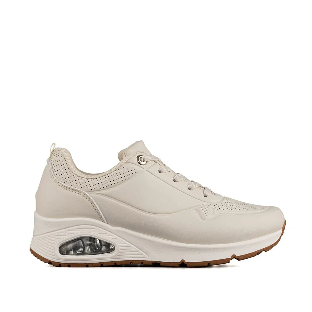 Tenis Mujer Weide zapatillas deportivas beige con amortiguación de aire y suela antideslizante