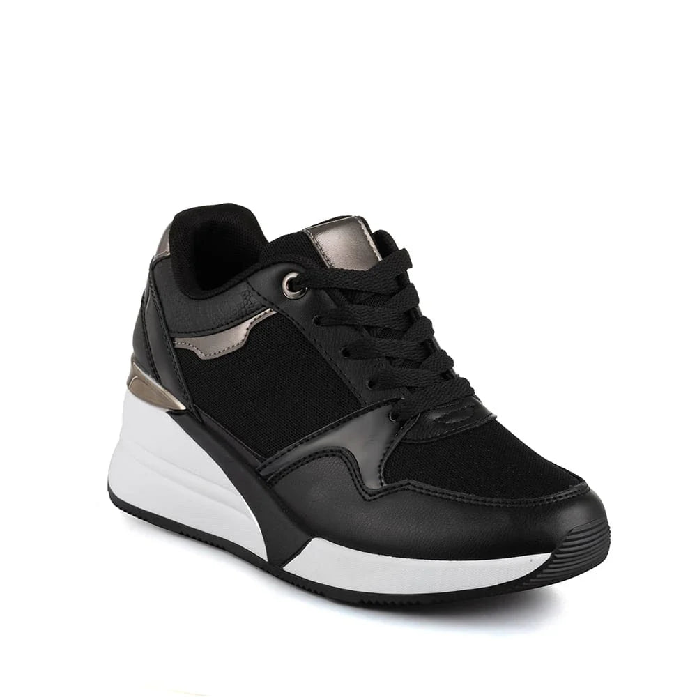 Tenis Mujer Weide MXJLL015 beige zapatillas deportivas cómodas y transpirables con tacón oculto y suela antideslizante