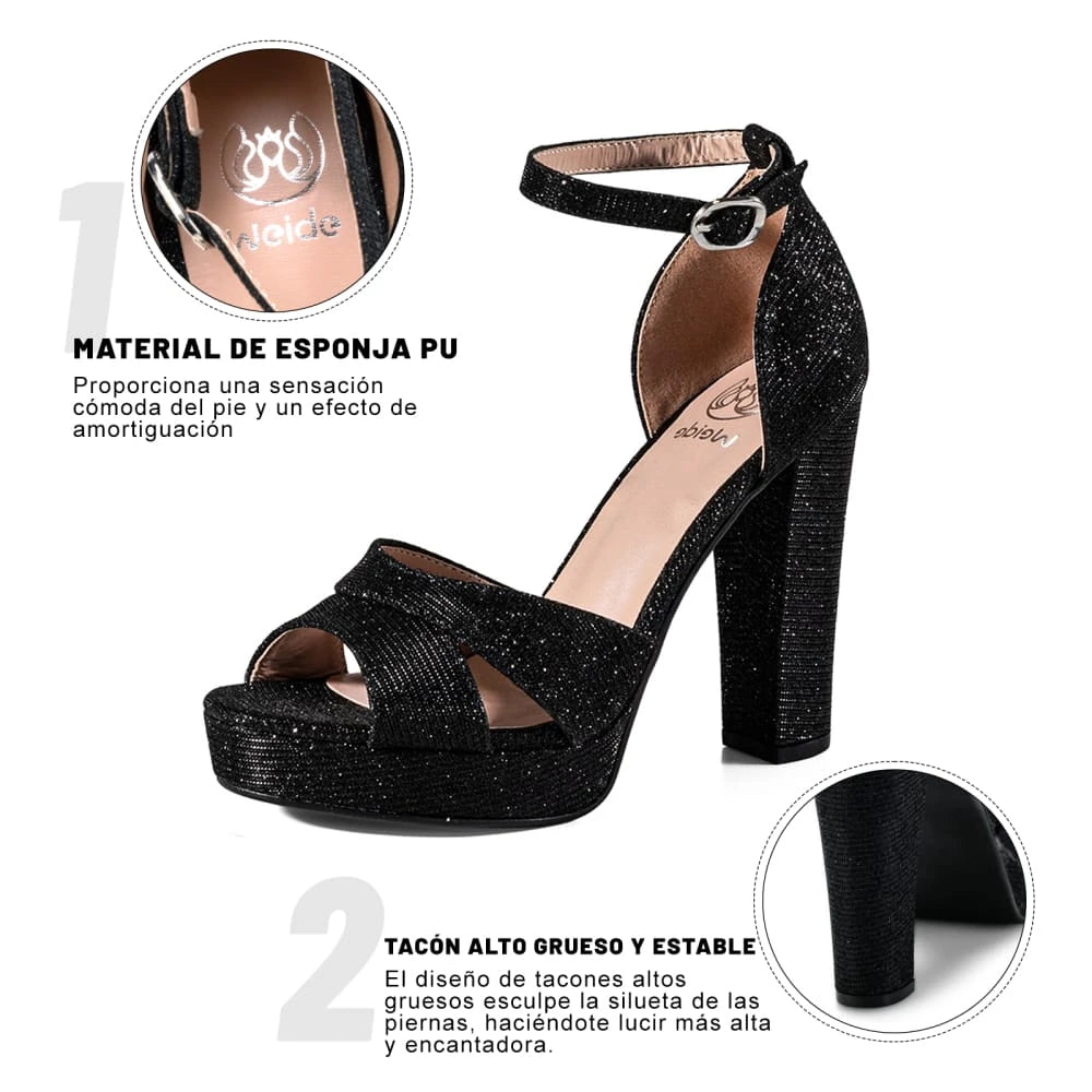 Sandalias Taco Mujer Weide MXYOU197