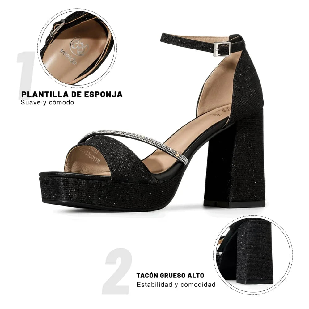 Sandalias Fiesta Taco Mujer Weide MXYOU521