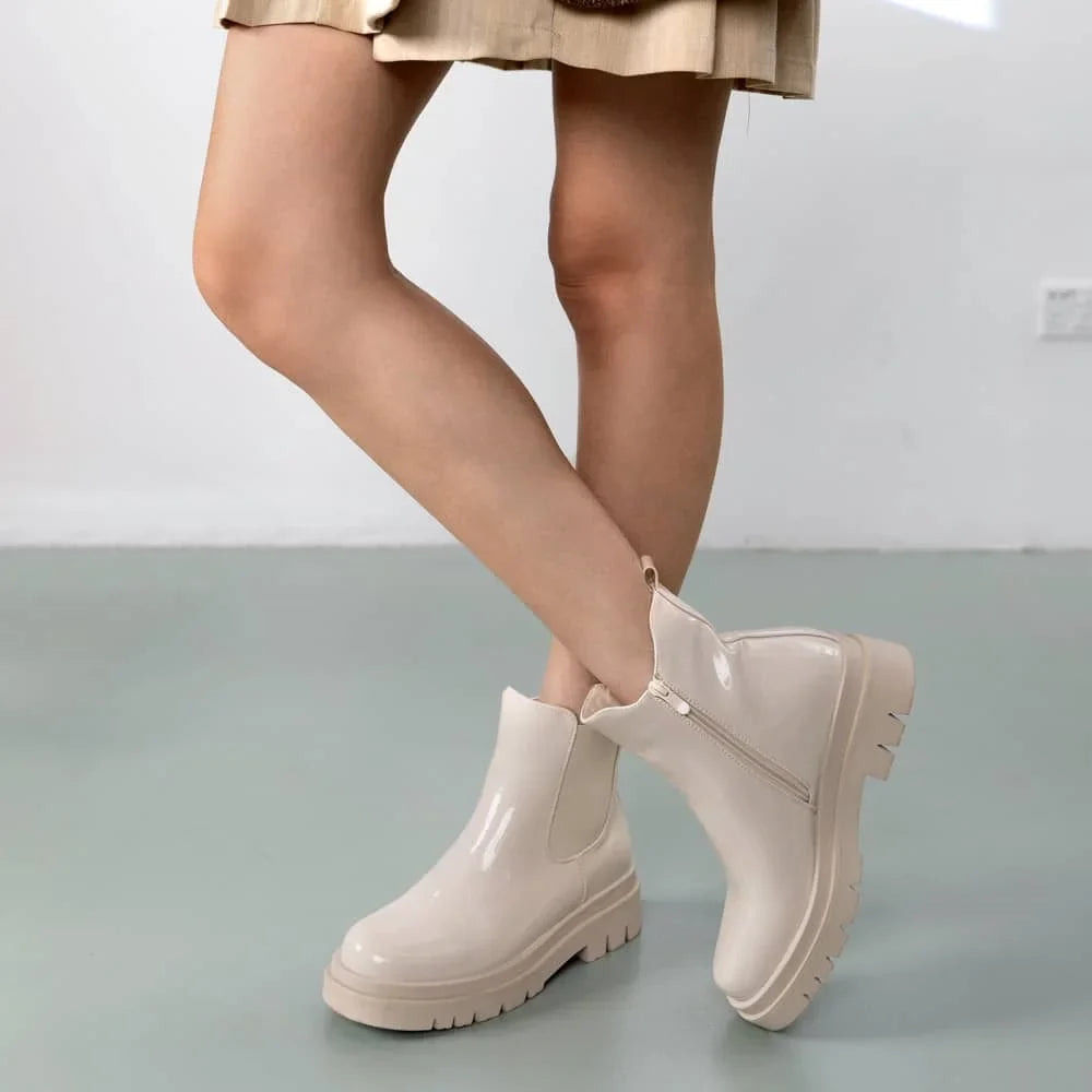 Botines plataforma mujer Irene negro Weide con tacón 5 cm y suela de goma resistente