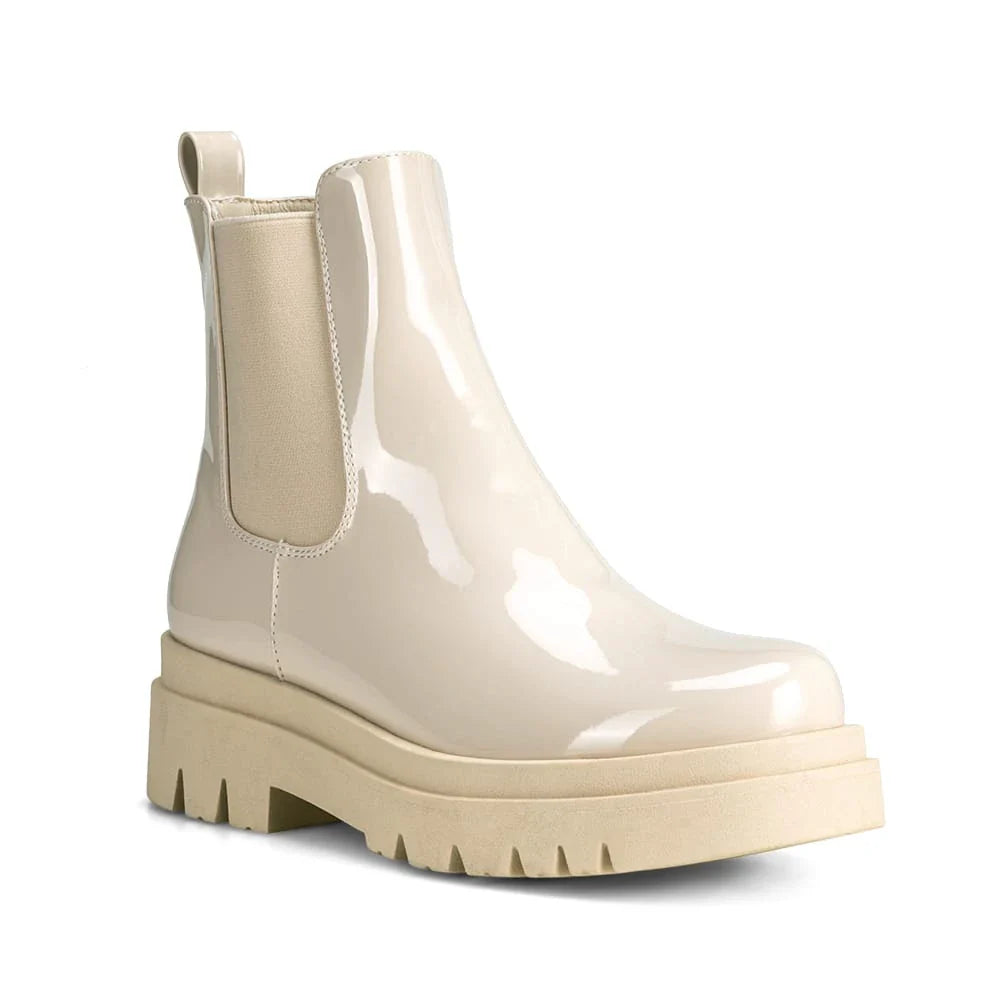 Botines Plataforma Mujer Weide MXZS008 cuero negro con plataforma y tacón 5 cm elegante y cómodo