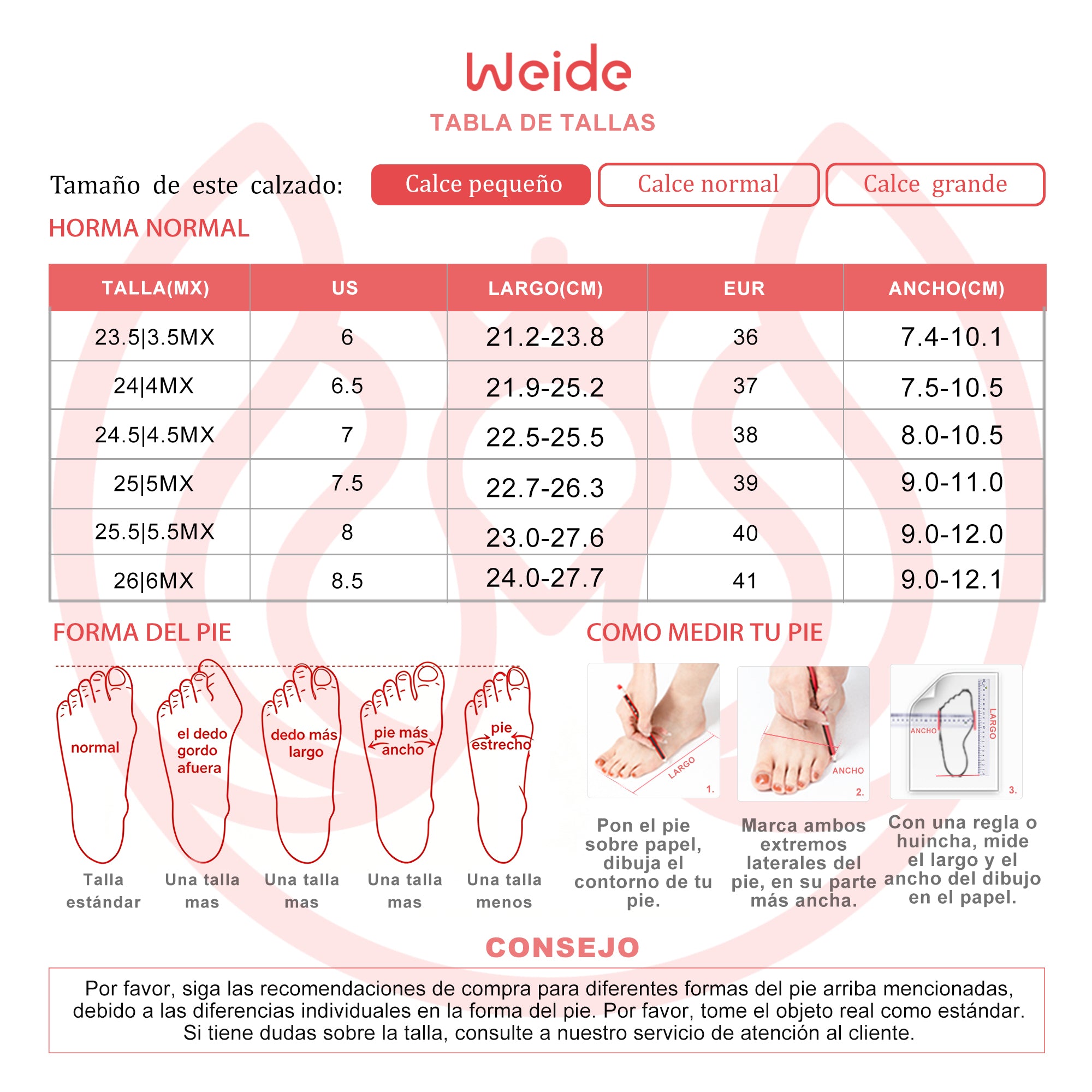 Guía de tallas MXGH188