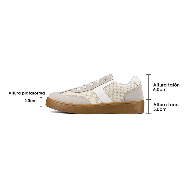 Weide Tenis Deportivos Mujer Con Cordones Ajustables, Suela Pvc Antideslizante Y Estilo Retro