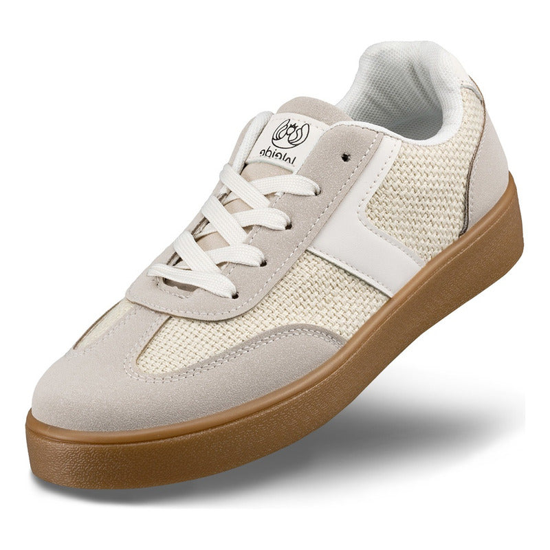 Weide Tenis Deportivos Mujer Con Cordones Ajustables, Suela Pvc Antideslizante Y Estilo Retro