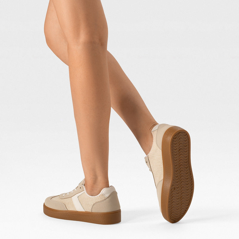 Weide Tenis Deportivos Mujer Con Cordones Ajustables, Suela Pvc Antideslizante Y Estilo Retro