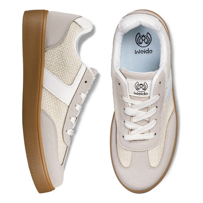 Weide Tenis Deportivos Mujer Con Cordones Ajustables, Suela Pvc Antideslizante Y Estilo Retro