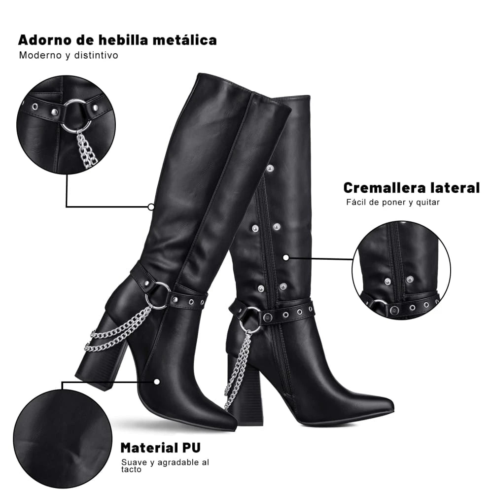 Botas Taco Mujer Weide MXCZY632