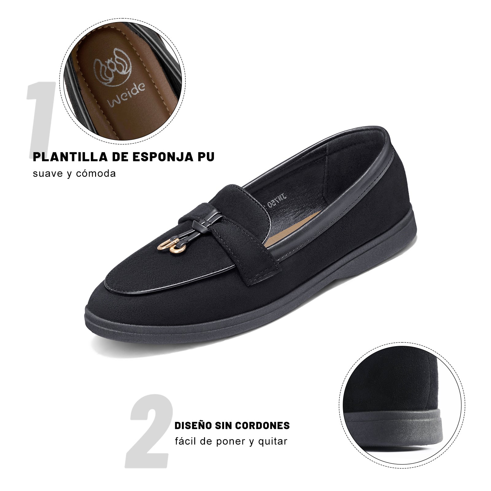 Mocasines para Mujer Weide MXJN750