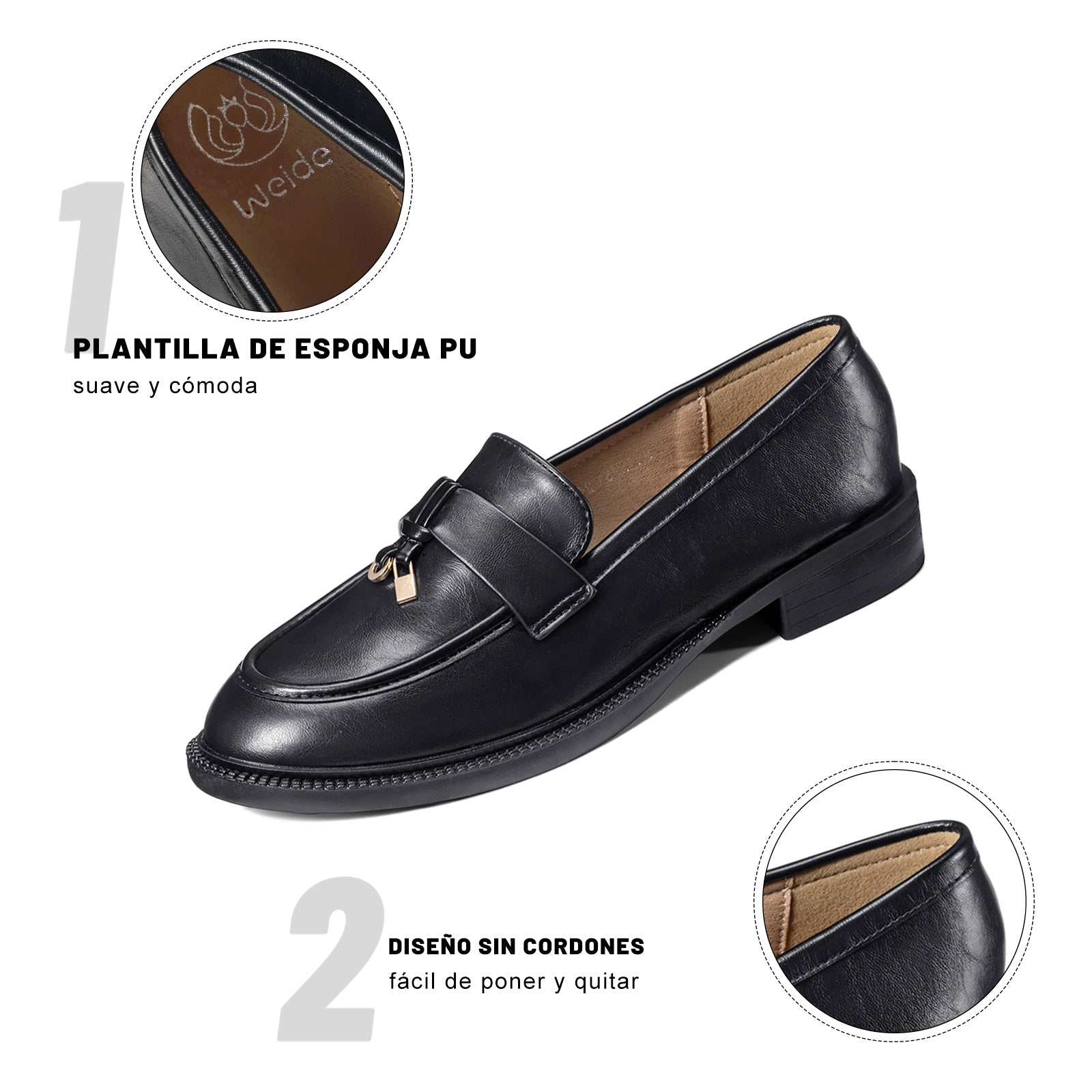 Mocasines para Mujer Weide MXJN751