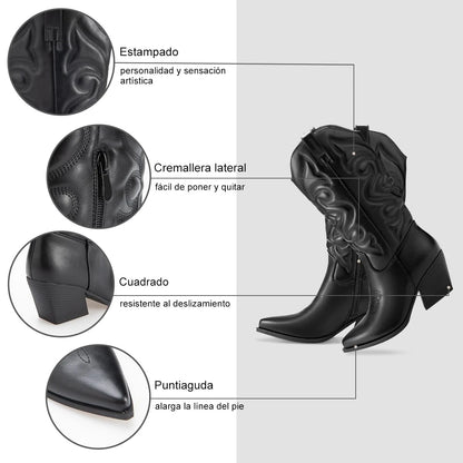 Botas Taco Mujer Weide MXRQ606