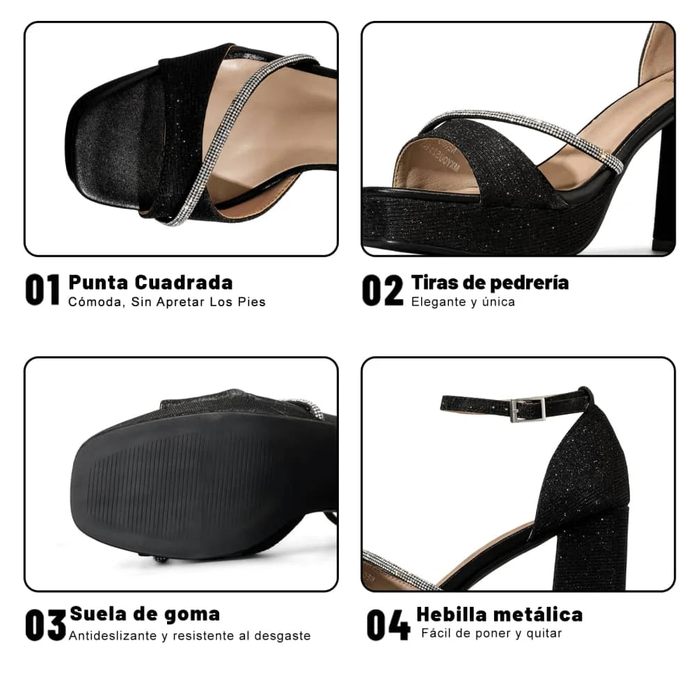 Sandalias Fiesta Taco Mujer Weide MXYOU521