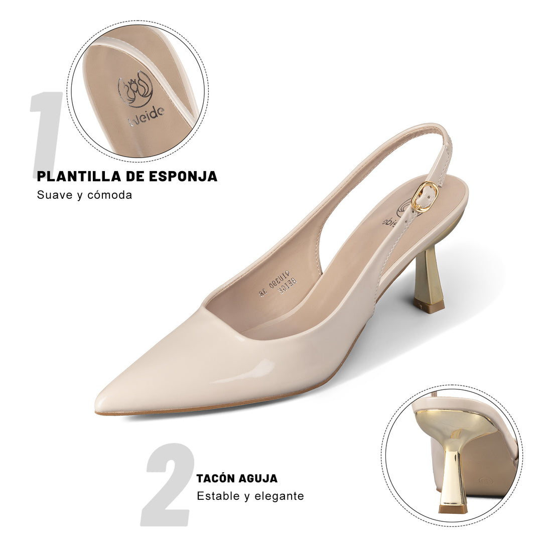 Zapato Taco Mujer Weide MXQIU390