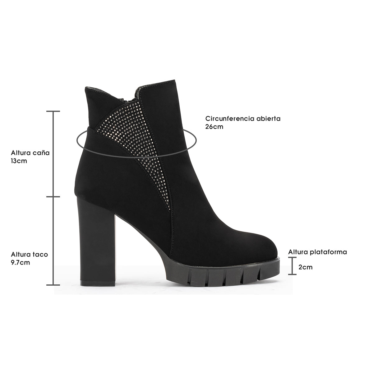 Botin Luna Mujer Weide Botines Negro para Mujer ofertas y