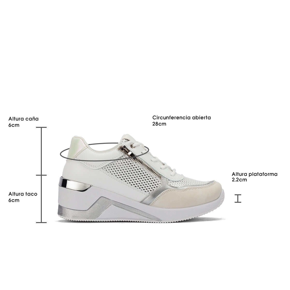 Tenis Lucia Mujer Weide, Tenis Zapatillas Blanco para Mujer